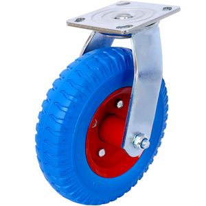 2 Ruote Girevoli da 8 Pollici con Mozzo in Acciaio e Cuscinetti a Sfera, Asse Centrato con Foro da 5/8 Pollici, Blu, Ruota Libera Girevole da 8 Pollici - Product Image 5