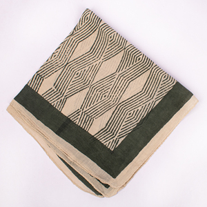 Pañuelo Cuadrado Suave de Algodón con Estampado Bagru, 55x55cm, Pañuelo para la Cabeza de Mujer, Transpirable, Ecológico, para las Cuatro Estaciones - Product Image 6