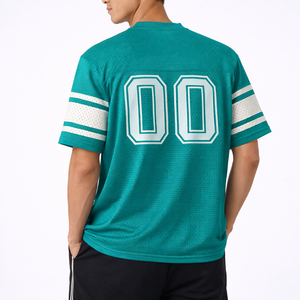 Maillot de football américain Y2K pour homme, qualité supérieure, coupe ample, en maille, imprimé par sublimation, manches courtes, pour acheteurs américains - Product Image 5