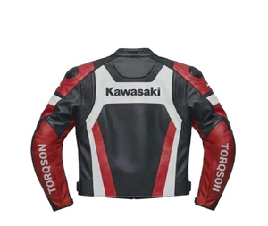 เสื้อแจ็คเก็ตหนังสำหรับขี่มอเตอร์ไซค์ Unisex Rawasaki ทนทานและสวมใส่สบาย ตัดเย็บตามสั่ง มาตรฐาน CE - Product Image 2