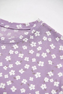 Women Floral Print <b>Crop</b> <b>Top</b> Short Sleeve Crew Neck Slim Fit Casual Summer T-Shirt Breathable Knitted Spandex Cotton - Product Image 4