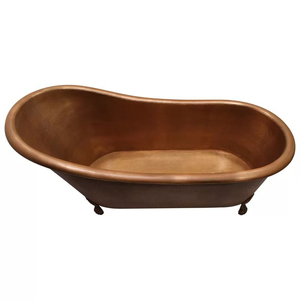 Great Quality Copper Bathtub Freestanding Eco-friendly Black & Copper Finish Large Size Metal Bathtub for Bathroom Use - Product Image 6