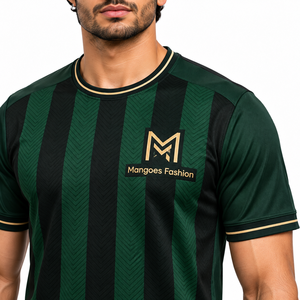 Camiseta de Fútbol de Manga Corta de Spandex/Poliéster al por Mayor, Último Modelo, Talla Grande, Secado Rápido, Sublimada, Anti-UV, Logotipo Personalizado, Servicio OEM - Product Image 5