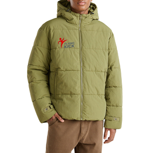 Chaquetas acolchadas con capucha de alta calidad y chaqueta de plumón extragrande para hombre con logotipo personalizado. - Product Image 1