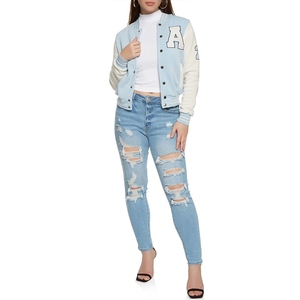 เสื้อแจ็คเก็ตผู้หญิงใส่สบาย คุณภาพสูง สไตล์วาร์ซิตี้ ระบายอากาศได้ดี อุ่นสบายสำหรับฤดูหนาว ทันสมัย สไตล์ลำลอง รับสกรีนโลโก้ แฟชั่นสตรีท - Product Image 6