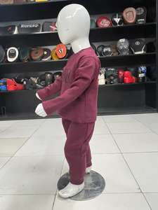 Survêtement unisexe personnalisé avec logo, coupe ample, rayures blanches, en spandex et polyester, pour hommes, femmes et enfants, ensemble d'entraînement de qualité supérieure pour enfants - Product Image 3