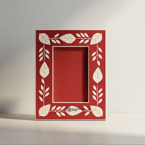 Red Bone Inlay Picture <b>Frame</b> Luxury Handmade Home Decor - Product Image 1