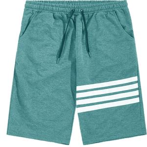 กางเกงขาสั้นลายทางแบบมีเชือกผูกสำหรับผู้ชาย,กางเกงกีฬาขาสั้นทรงหลวมสำหรับใส่เดินชายหาดวิ่งเล่นกีฬากางเกงขาสั้นสำหรับฤดูร้อน - Product Image 5