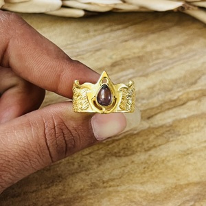 New Arrival Amethyst <b>Statement</b> <b>Ring</b> Ethnic Boho Brass Jewelry For Women Gold Plated <b>Statement</b> <b>Ring</b> Fashionable Wholesale <b>Ring</b> - Product Image 4