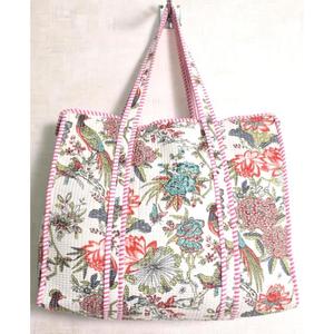 Indian Handmade Cotton Floral Quilted Shoulder Bag Women <b>Boho</b> Tote Shopping <b>Handbag</b> - Product Image 1