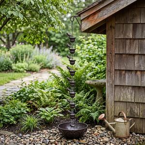 Metal Bird Rain Chain for Gutters Decorative Downspout Rain <b>Catcher</b> Outdoor Garden Roof <b>Water</b> Chain - Product Image 2