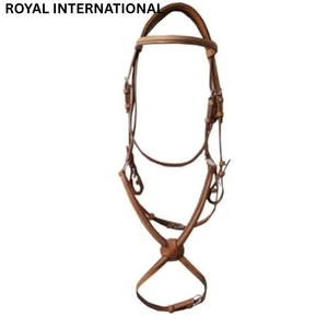 Brida Inglesa de Cuero Genuino Premium Royal International con Riendas y Frontal Ajustables para Equitación Profesional - Product Image 1