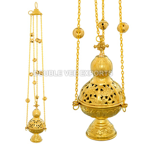 Incensario Ortodoxo con 12 Campanas |   Turíbulo de latón para iglesia - DOUBLE VEE EXPORTS - Product Image 2