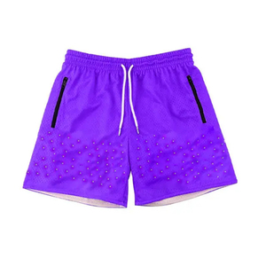 Shorts de Playa para Hombre, Color Naranja, Transpirables, Tejidos, con Bolsillos, Cintura Elástica, Color Sólido, Secado Rápido, con Diseño de Flores, 100% Poliéster - Product Image 4