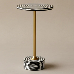 Concentric Drink <b>Table</b> Modern <b>Resin</b> <b>Top</b> and Base Drink <b>Tables</b> - Product Image 1