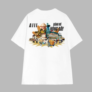 Camiseta Larga Unisex Premium de 240 g/m², 100 % Algodón, Estilo Vintage, Corte Ajustado, Estilo Formal, Ropa Urbana, Camiseta Lisa, OEM, ODM - Product Image 6