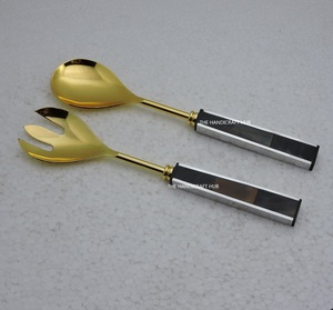 <b>Salad</b> <b>server</b> in Stainless Steel Wooden Style Resin Handle Stainless Steel <b>Salad</b> <b>Server</b> Set Resin Handle <b>Salad</b> <b>Server</b> Set - Product Image 5