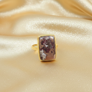 Natural Copper Dolomite Gemstone <b>Ring</b> 925 Sterling Silver Rose Gold Yellow Gold Plated Vintage <b>Statement</b> Jewelry Gift Women <b>Ring</b> - Product Image 3