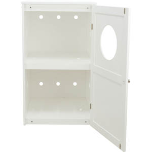 Maison pour chat blanche 53 x 90 x 58 cm à 2 étages, mobilier pour animaux de compagnie - Product Image 2