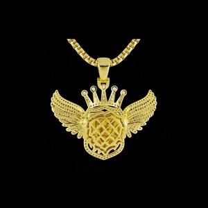 Joyería Hip Hop con Diamantes, Colgante de Corona de León con Alas en Plata de Ley 925 para Hombres y Unisex. - Product Image 4