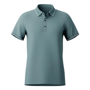 Premium Mens Plus Size Polo Shirt High Quality Breathable Casual Wear Short Sleeve Solid Color Cotton <b>Classic</b> Business Polo Top - Product Image 5
