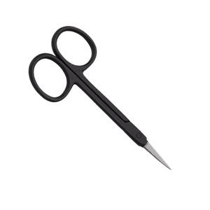 Ciseaux à manucure en acier inoxydable, lame tranchante, manche en plastique, coupe-cuticules, outils de beauté, trou rond, style simple, usage adulte - Product Image 5