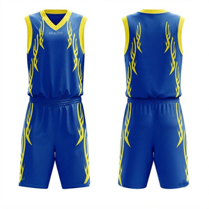 Conjunto de Camiseta de Baloncesto Personalizada para Adultos Unisex, Amarillo y Azul Marino, Cuello en V, Manga Larga, Número 10 con Impresión Digital, Transpirable y de Secado Rápido - Product Image 5