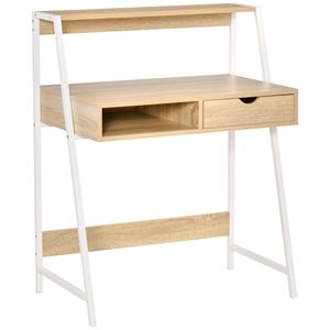 Tavolo Regolabile per Laptop per Casa e Ufficio, Ideale per Piccoli Spazi, con Cassetto e Ripiani Portaoggetti - Product Image 1
