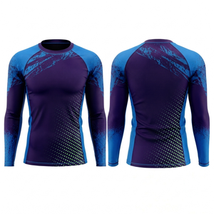 ผู้ผลิตเสื้อรัดกล้ามเนื้อ OEM รับผลิตเสื้อ MMA BJJ พร้อมโลโก้ตามสั่ง เสื้อกีฬาแห้งเร็วสำหรับออกกำลังกาย ฟิตเนส รับผลิตแบรนด์ส่วนตัว ขายส่ง - Product Image 1