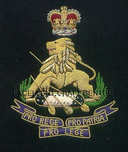 Écusson brodé personnalisé PRO LEGE avec motif Aigle Couronné, à coudre en dentelle, badge en tissu avec épingle de sûreté pour vêtement, style circulaire - Product Image 3