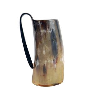 Tasse en corne viking faite à la main, très résistante, tasses en céramique d'agate artisanales, décoration d'intérieur et occasions de fête, provenance Inde - Product Image 1