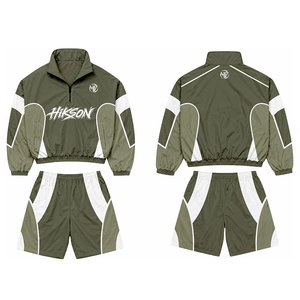 Conjunto de Pantalones Cortos y Chaqueta Cortavientos para Hombre, Estilo Renovado, Diseñado para una Comodidad Duradera, Moda para Exteriores - Product Image 3