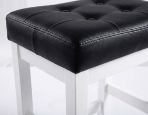 Ensemble de 2 tabourets de bar et de comptoir en cuir PU, ensemble de tabourets capitonnés en cuir PU, ensemble de tabourets rembourrés en PU avec structure en bois massif, hauteur bar et comptoir - Product Image 2