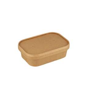 Boîte alimentaire bento en papier kraft pour contenants jetables avec couvercles pour barbecue, collations, sushis, salades, plats à emporter, camping - Product Image 4