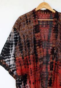 Nouvel arrivage Robe kimono tie-dye à la main Robe longue Kimono Robe Kimono Boho Demoiselle d'honneur pour les femmes - Product Image 5