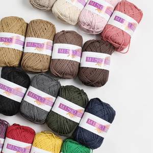 knitting-yarn-cotton-wholesale Miso Cotton Blended Yarn Spun Ivory Abaca 53%, Cotton 47% cotton yarn for <b>crochet</b> - Product Image 5