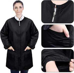 Uniforme de Trabajo de Alta Calidad Unisex de Poliéster para Peluquería Canina, con Cierre, Manga Larga y Bolsillos - Product Image 1