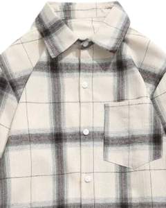 Chemise décontractée à carreaux marron beige pour homme, en coton et polyester, à manches longues, boutonnée, pour la vente en gros, OEM, export, fournisseur - Product Image 4