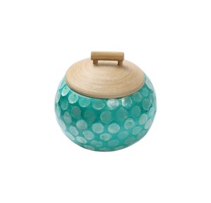 <b>Mother</b> Of Pearl Jars <b>Mother</b> Of Pearl Box Exquisite Handmade Seashell Mosaic Organizer Container For Premium Gift Setup - Product Image 2
