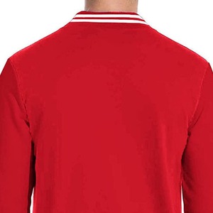 Chaqueta Varsity informal de corte holgado, color rojo, estilo deportivo, bordada, estilo streetwear, la más vendida, precio económico, para hombre. - Product Image 2