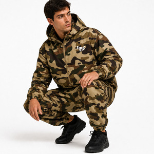 Ensemble de survêtement coupe-vent léger pour homme, motif camouflage désertique personnalisé par sublimation, en nylon, avec vestes et sweats à capuche, style streetwear, USA - Product Image 5