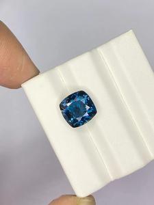 Magnífica Piedra Preciosa de Topacio Azul de Londres Natural, Corte Facetado de 10 mm, Piedra Semipreciosa en Forma de Cojín, Suministro a Granel, Regalo para Ella - Product Image 2