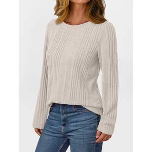 2025 2025 tunique décontractée pour femmes pull à manches longues avec col rond coupe ample et conception légère - Product Image 3