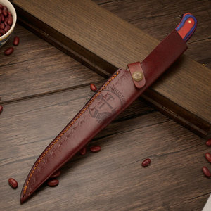 Couteau à fileter artisanal haut de gamme en acier Damas de 13 pouces, manche en bois Pakka, ambidextre, multi-usages, pour le camping en plein air, cadeau - Product Image 6