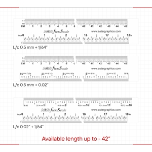 ไม้บรรทัดวัดแบบยืดหยุ่นคุณภาพสูง Precision Industrial FlexiScale ผลิตจากอะคริลิก SS และ Gravoply เพื่อการวัดที่แม่นยำ - Product Image 1