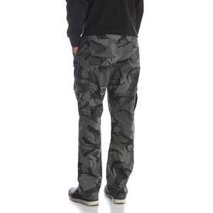 <b>Men's</b> Grey <b>Camo</b> <b>Cargo</b> <b>Pants</b> 100% Cotton Canvas Straight Fit Multi Pocket Streetwear Casual Trousers - Product Image 2
