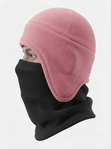 Gorro de Invierno Cálido de Forro Polar con Orejeras y Cubre Rostro, Suave y Cómodo para Clima Frío, Gorro para Exteriores - Product Image 2