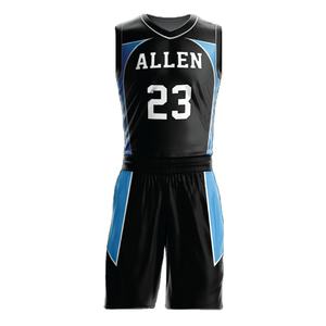 Uniformes de basket-ball en jersey 100% polyester de haute qualité, personnalisés et sublimés, vente en gros - Product Image 6