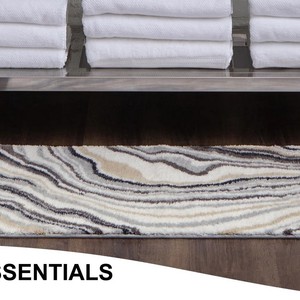 Modern Abstract Pattern Bath Mat Rectangle Non-Slip Rubber Backing Tufted Polypropylene Home Use - Product Image 5