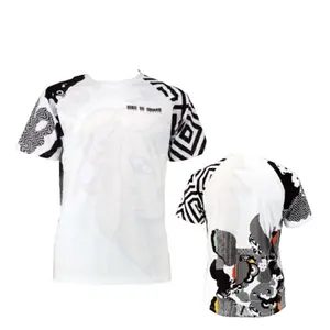 ओईएम सर्विस क्रू नेक जर्सी स्टाइल टी शर्ट सब्लिमेशन प्रिंटिंग अनुकूलित स्पोर्टी टी-शर्ट प्रशिक्षण टी-शर्ट